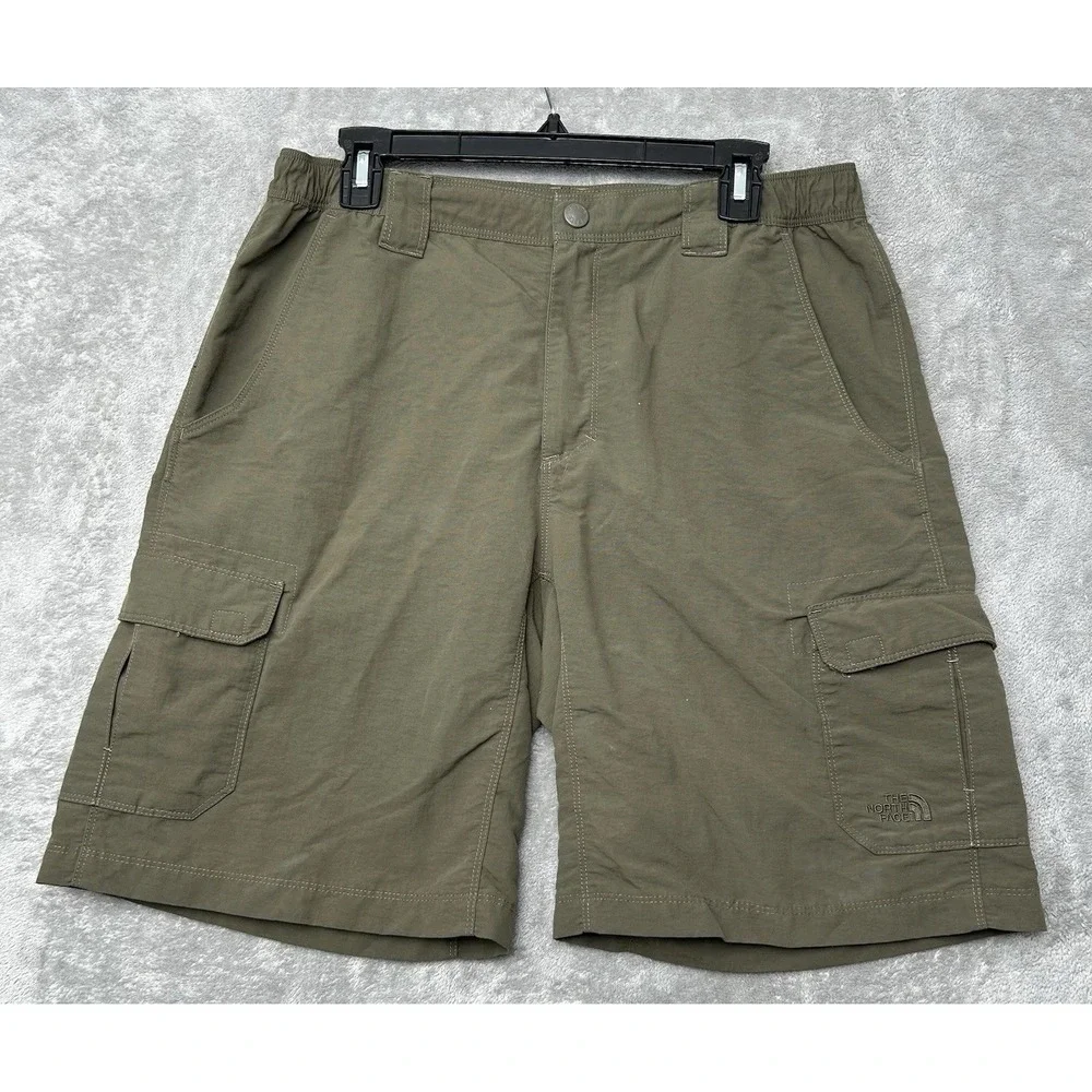 The North Face Mens Paramount Peak Nylon Cargo Shorts Mens Medium M Green Hiking